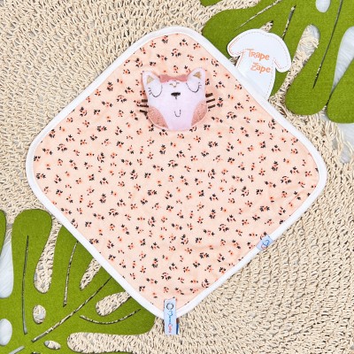 Naninha Enxoval - Gatinha com Mini Flores - Rose e Rosa